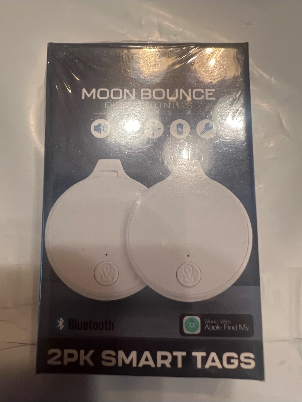 Moon Bounce 2PK Smart Tags - White